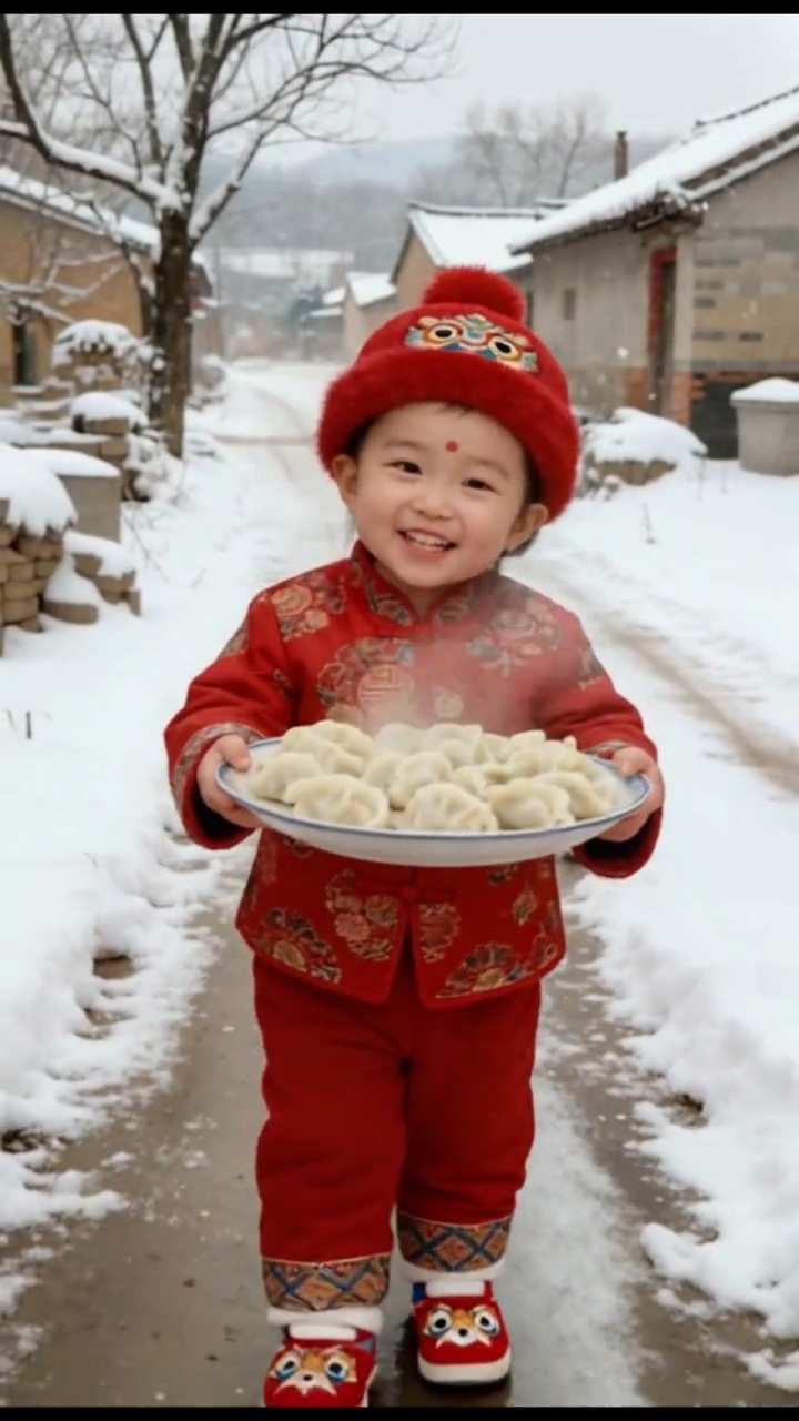 奶奶吃饺子