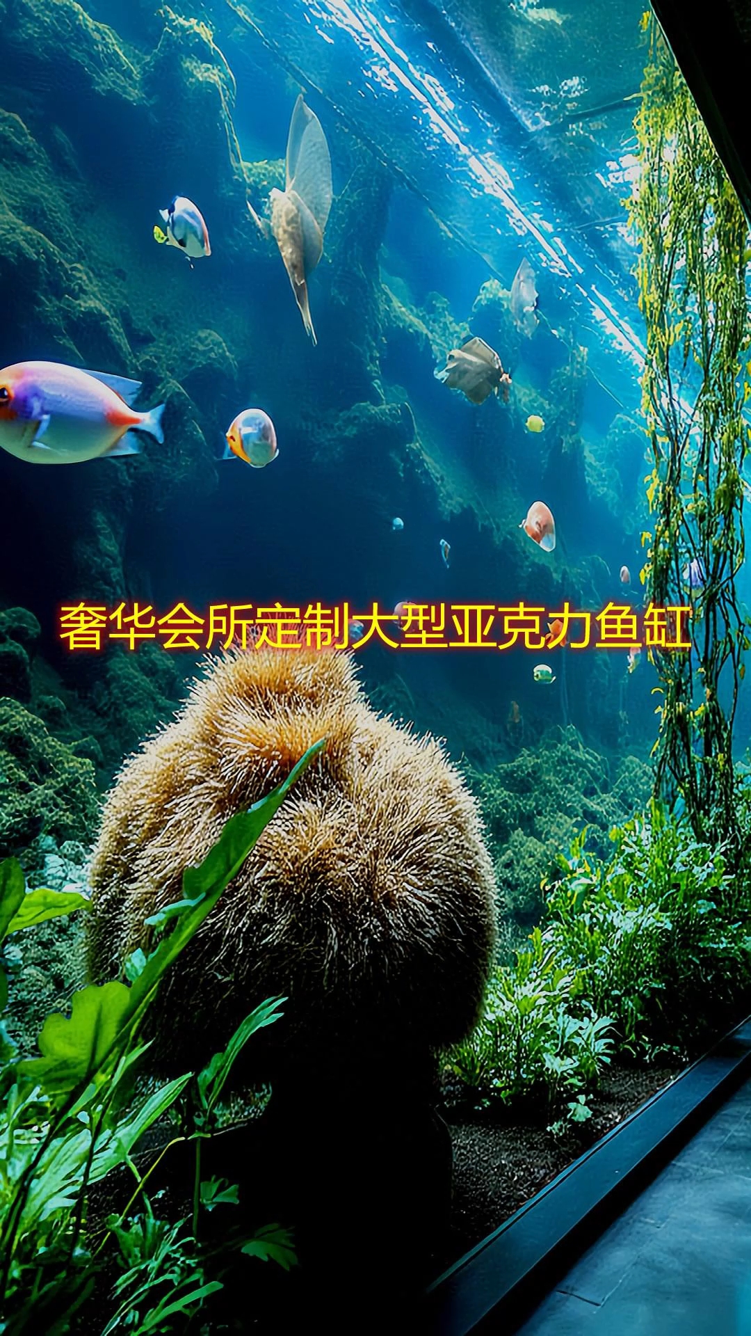 专业制作超大型亚克力鱼缸,亚克力鱼缸定制,别墅亚克力鱼缸制作