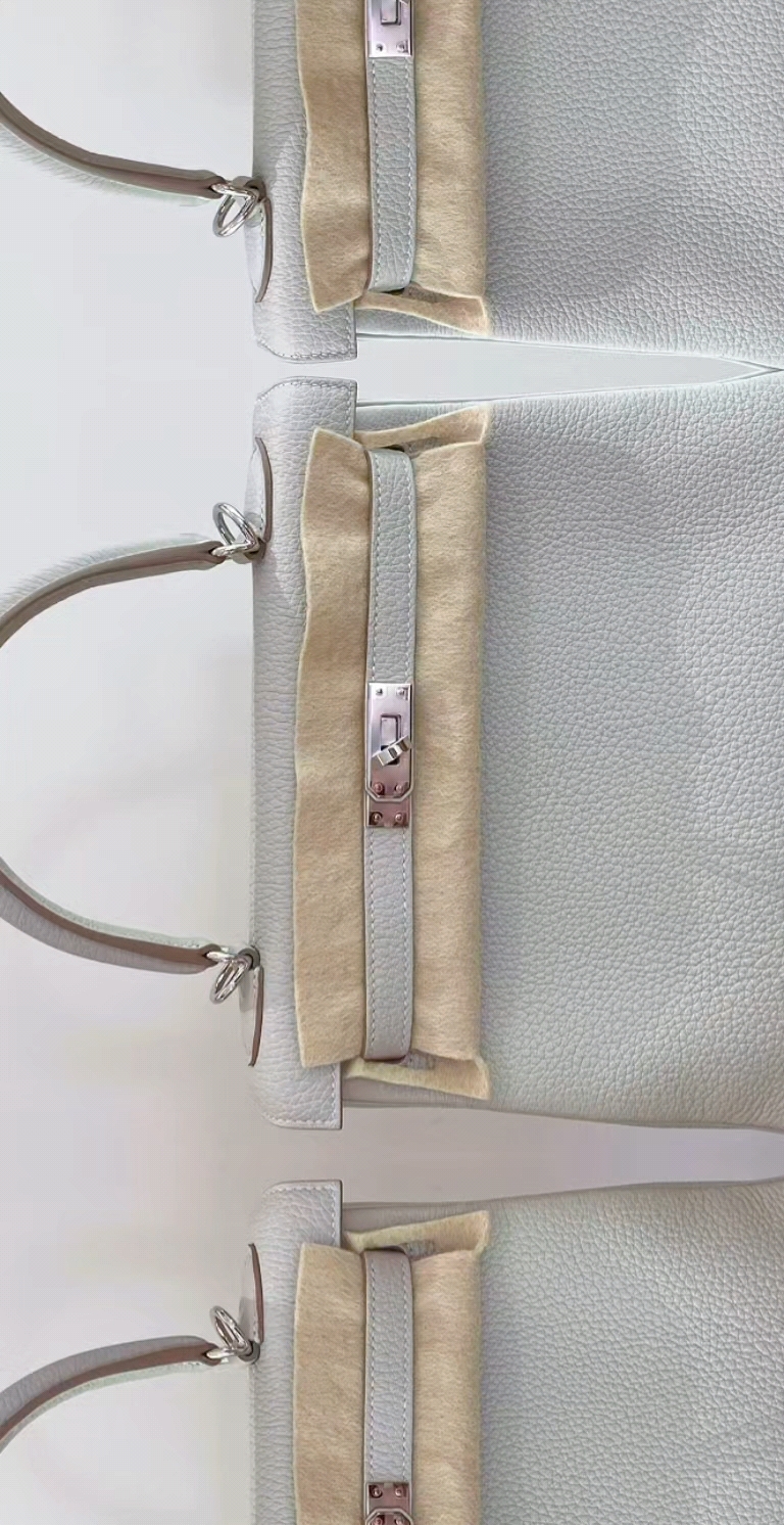 Hermes Kelly25 珍珠灰 银扣 togo皮 B刻