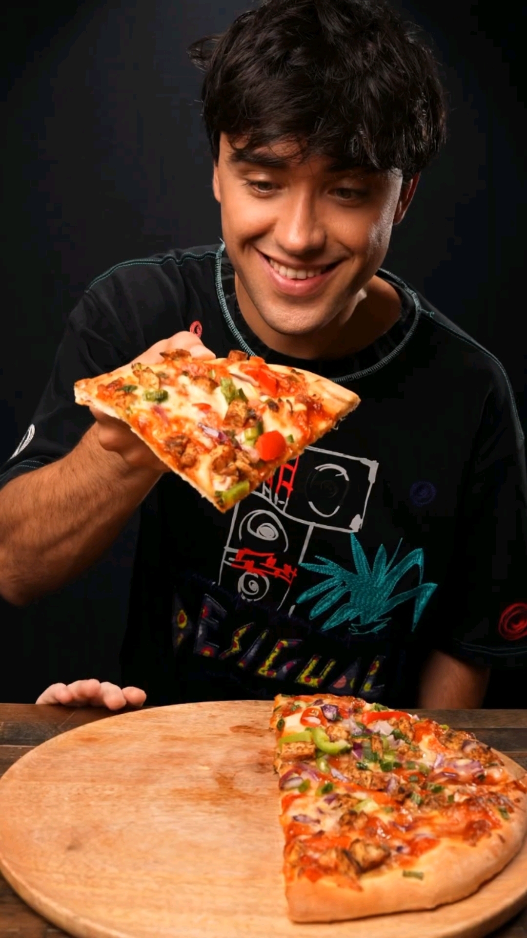 如果和妹妹一起吃披萨?