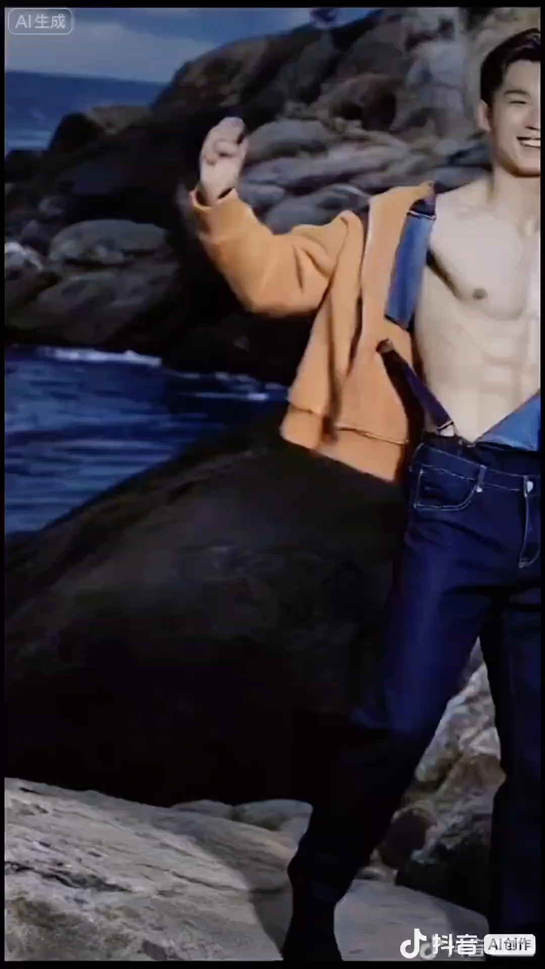 #灵魂舞者# #男友力爆棚# #海边肌肉男#