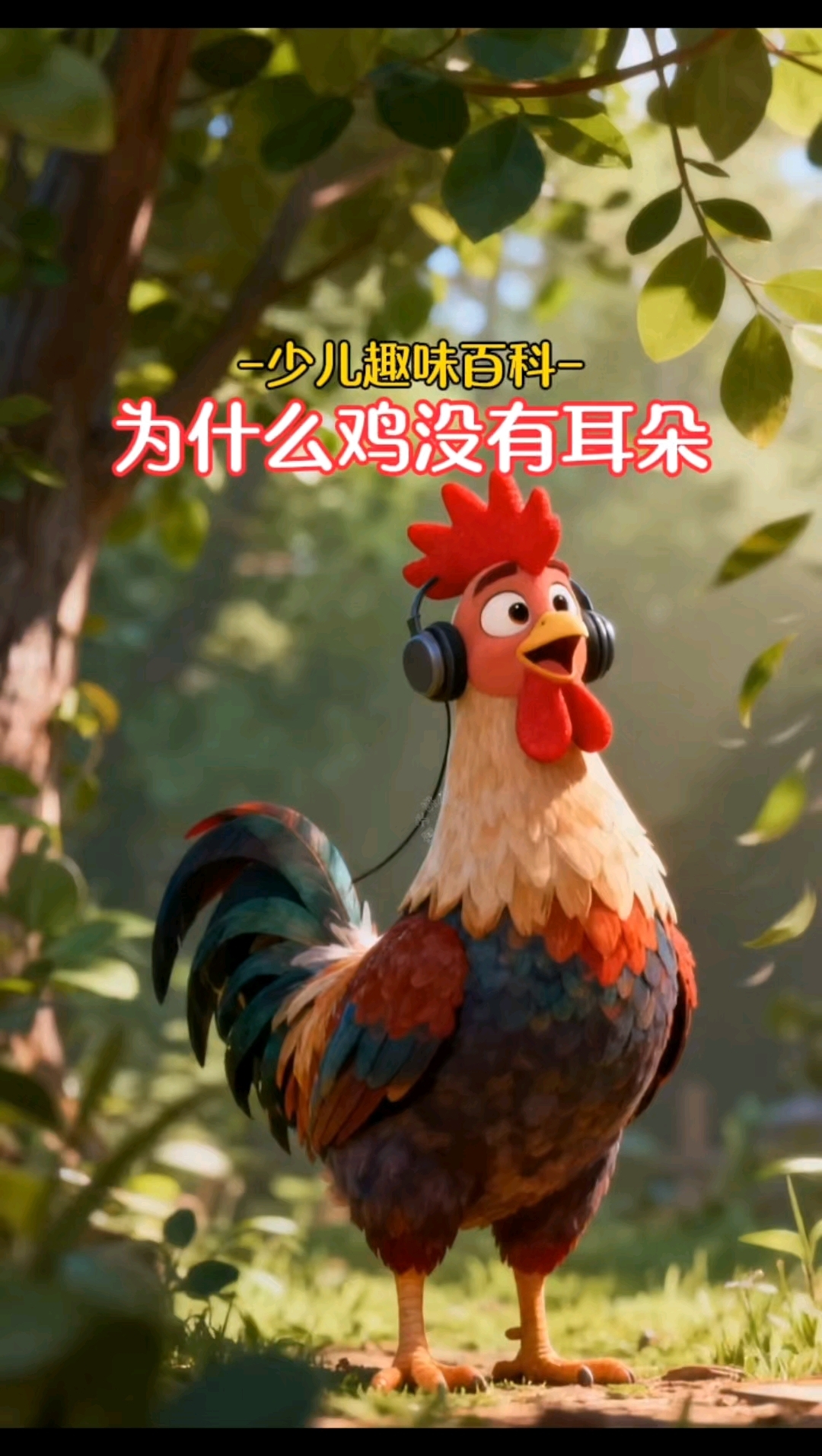为什么鸡没有耳朵#科普#百科知识#十万个为什么#启蒙早教