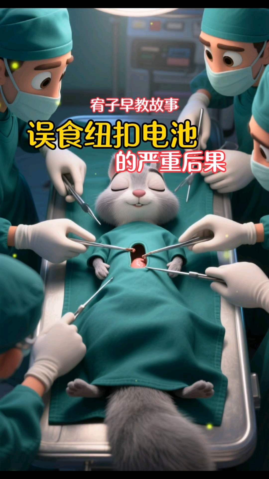 误食纽扣电池的严重后果#绘本故事#儿童安全#3-6岁动画