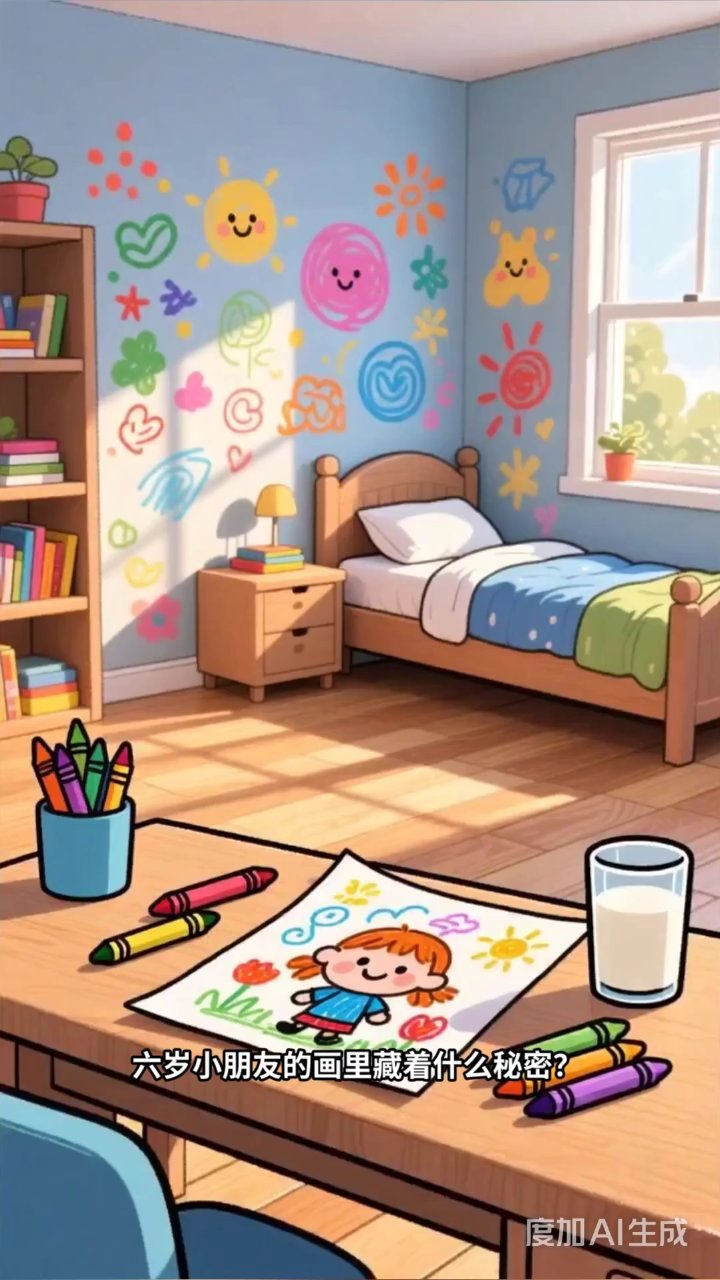 六岁萌娃画出魔法世界，气球兔子会飞的秘密