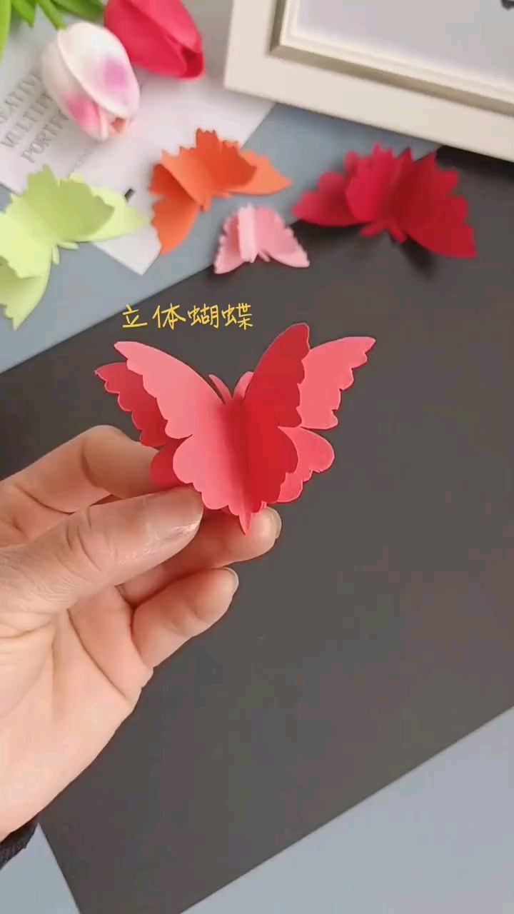 简单好看的蝴蝶,用来做装饰太好看了吧  #剪纸 