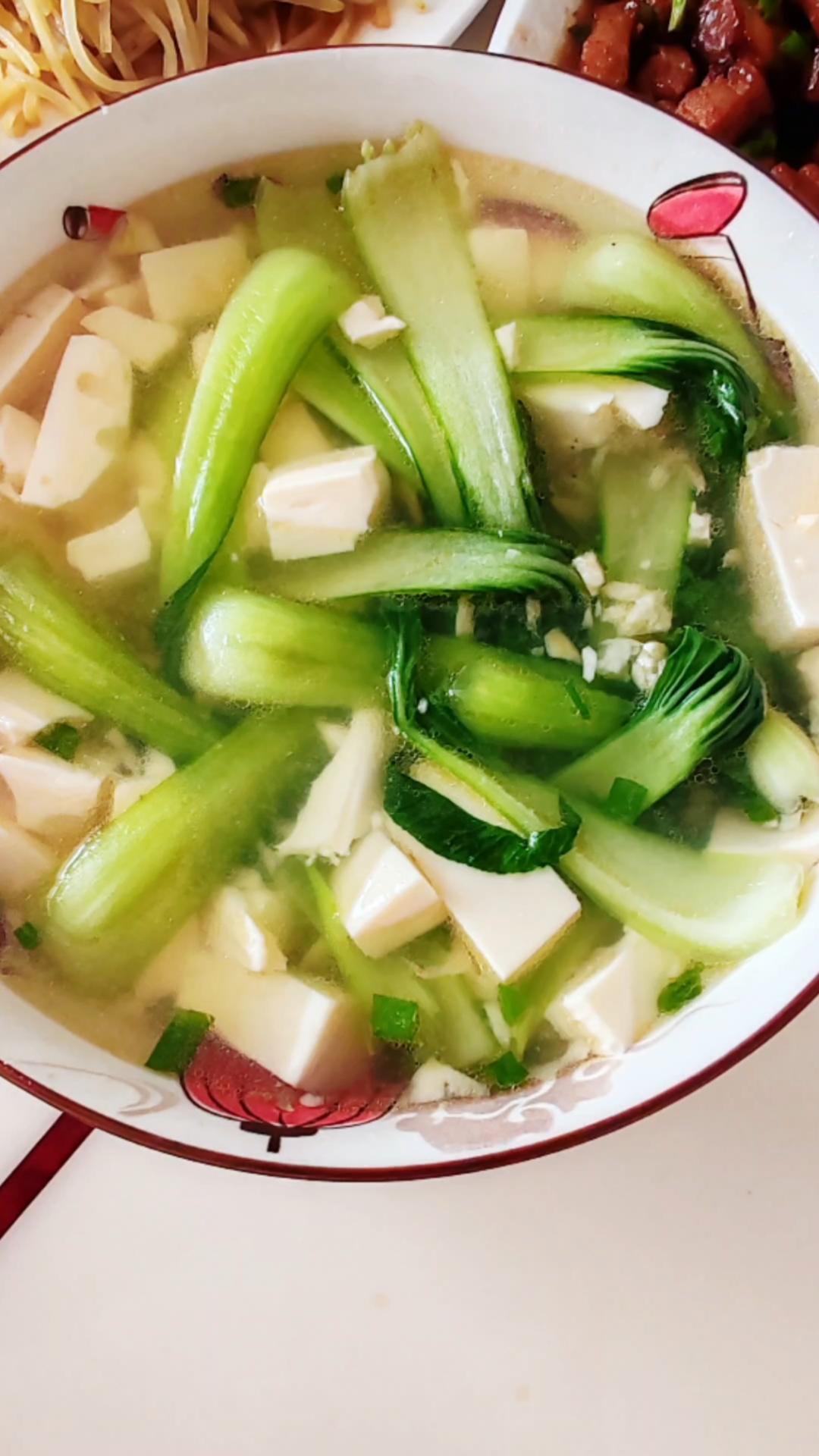 清淡爽口的油菜炖豆腐也太好吃了!