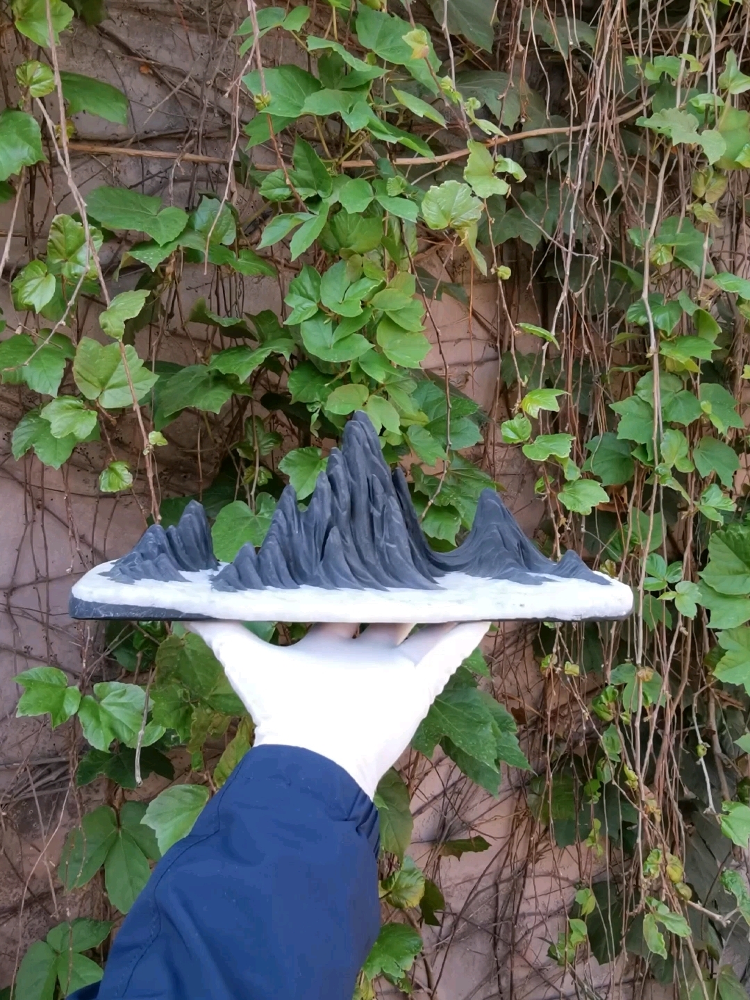 灵璧石鱼缸假山造景石头靠山摆件