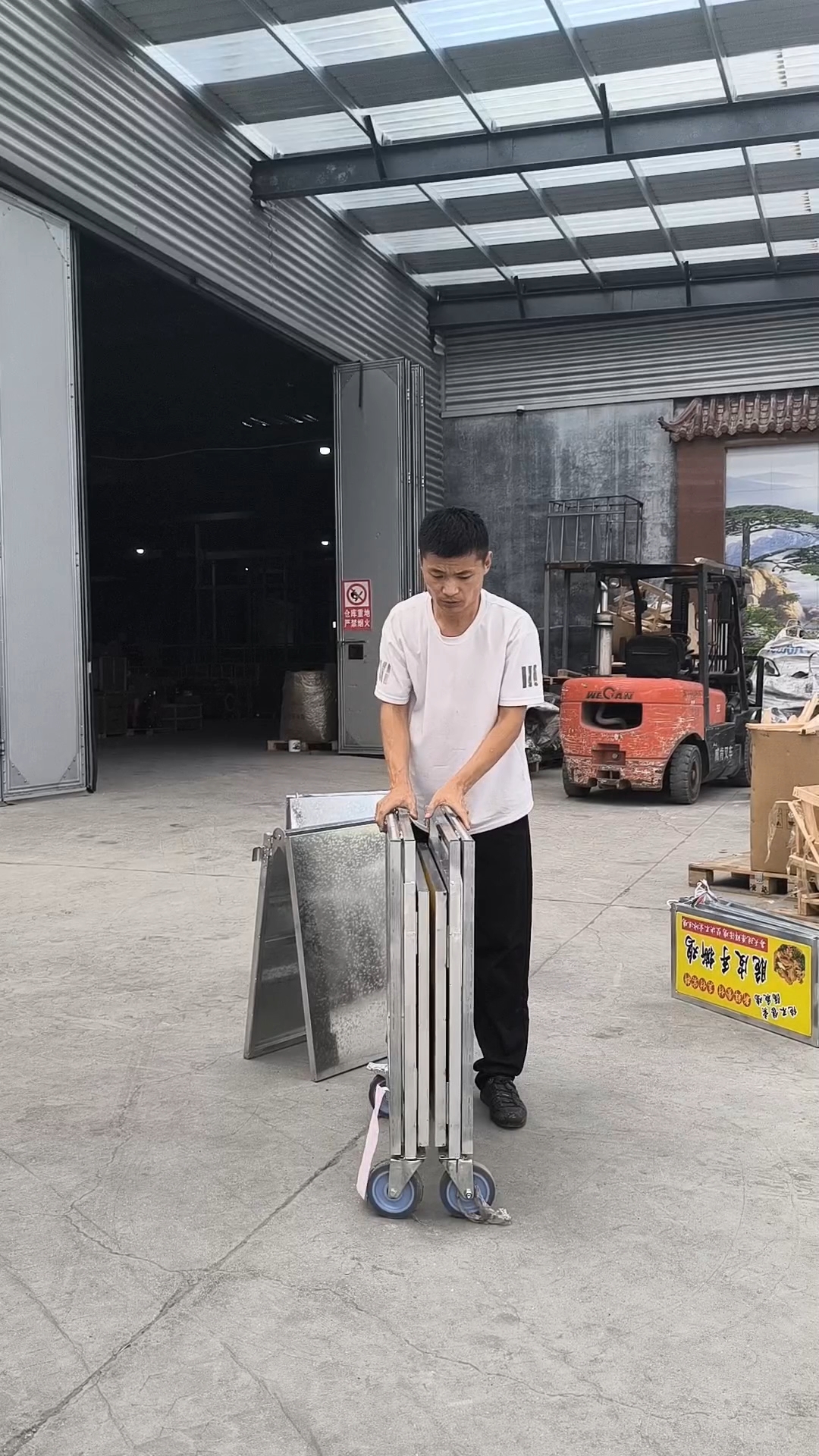 脆皮手撕鸡摆摊小推车