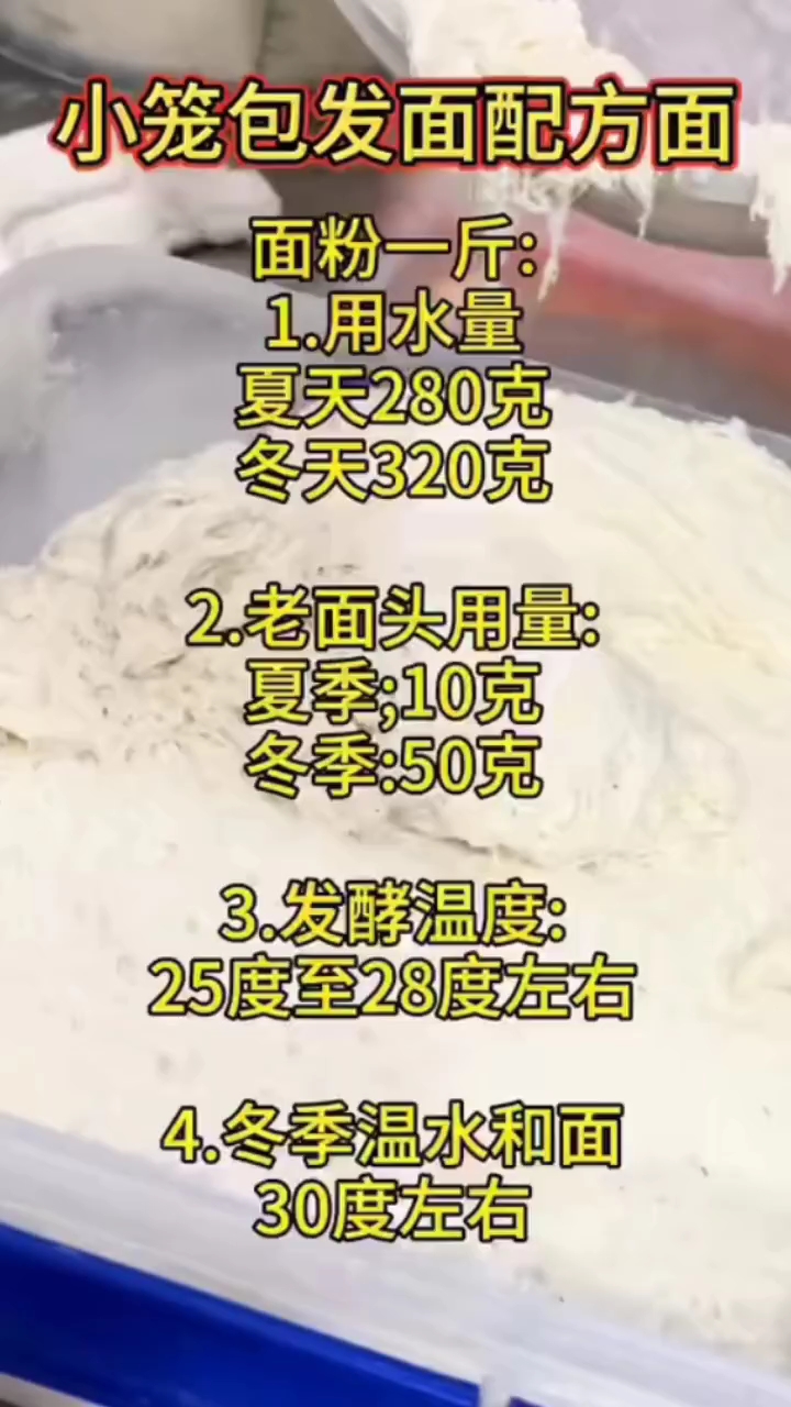 早餐杭州老面小笼包,老面发酵工艺