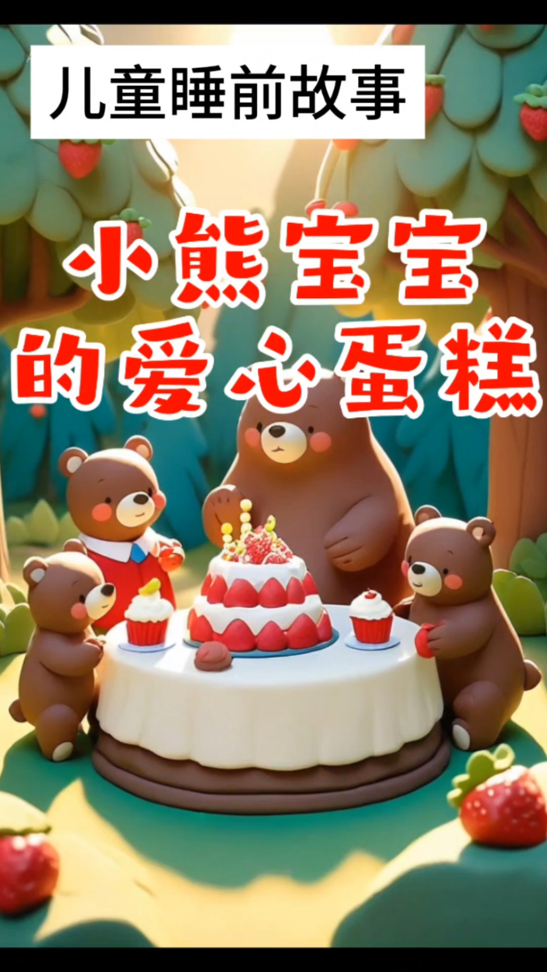 儿童睡前故事《小熊宝宝的爱心蛋糕》