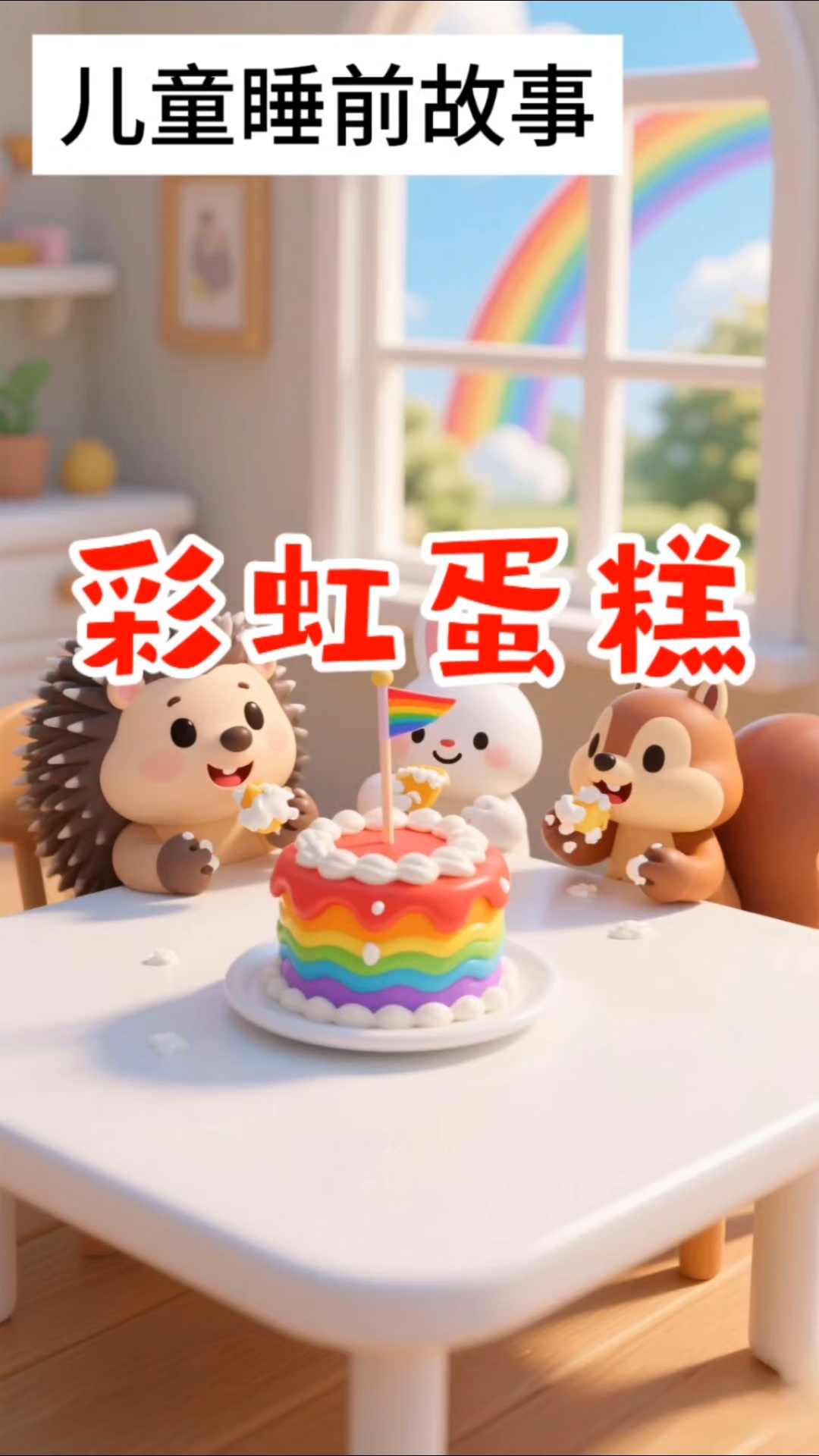 儿童睡前故事《彩虹蛋糕》