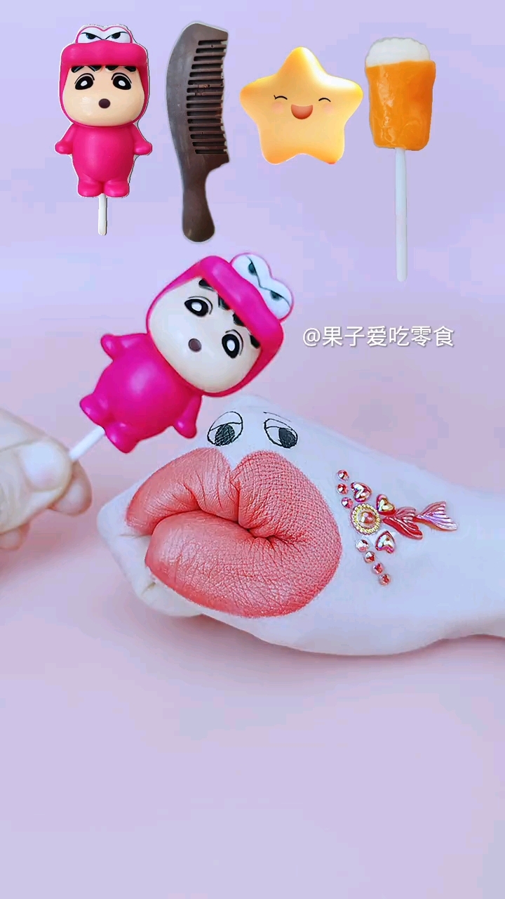 趣味美食,有趣的糖果分享,棒棒糖和卡通巧克力