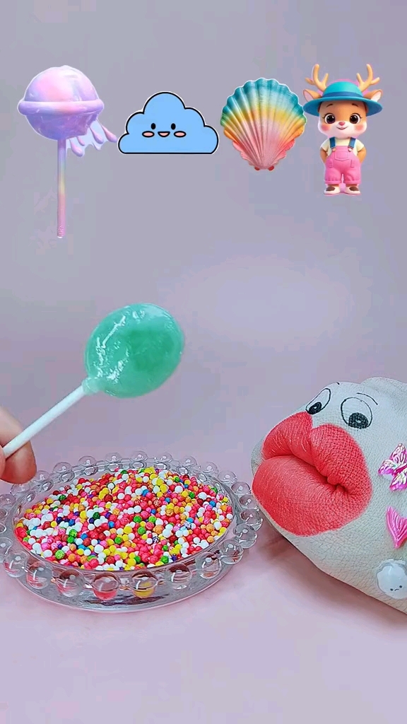 趣味美食,清凉解暑的薄荷味棒棒糖和云朵果冻