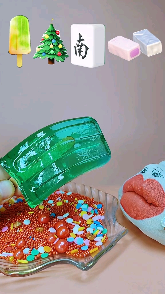 趣味美食,手工制作的冰糕果冻和卡通巧克力糖果
