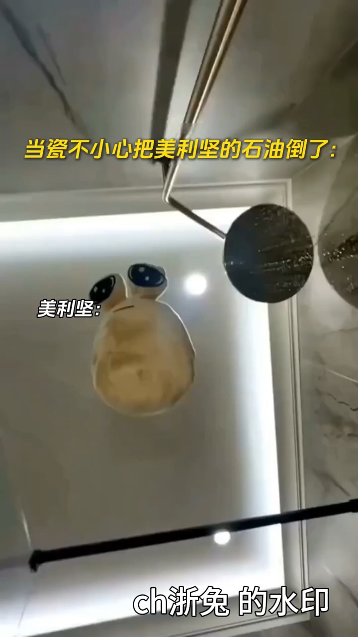 当瓷不小心吧美利坚的石油倒了