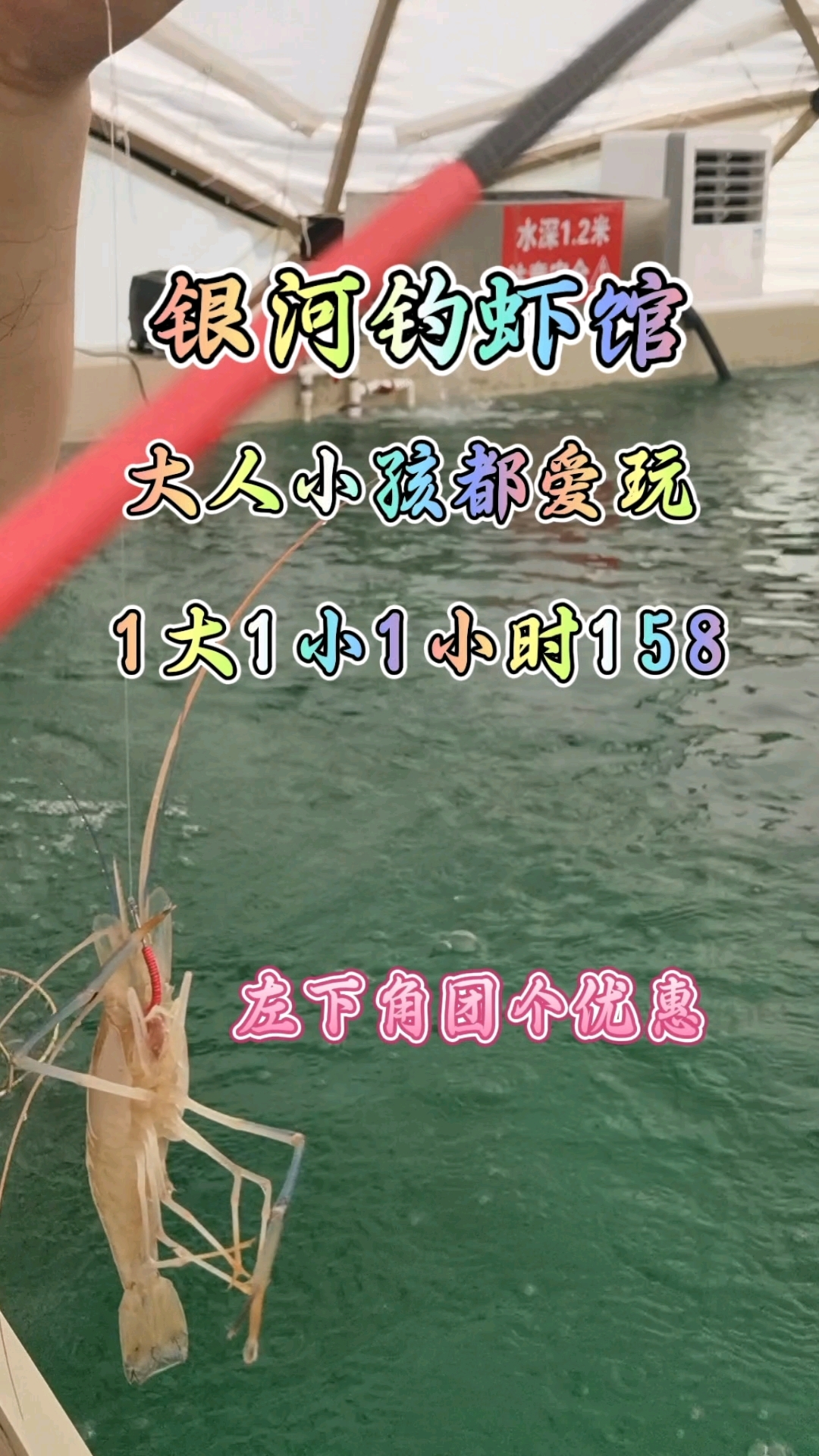 去杭州树兰医院后面这家银河钓虾馆钓虾,放松自己