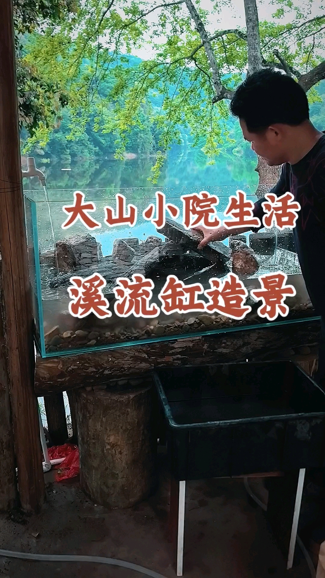 大山小院生活给溪流缸造景#百大素人计划#