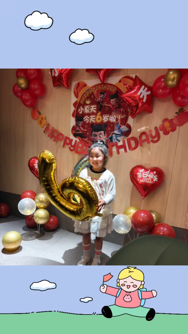 小孙女六岁啦!属猪宝贝生日快乐