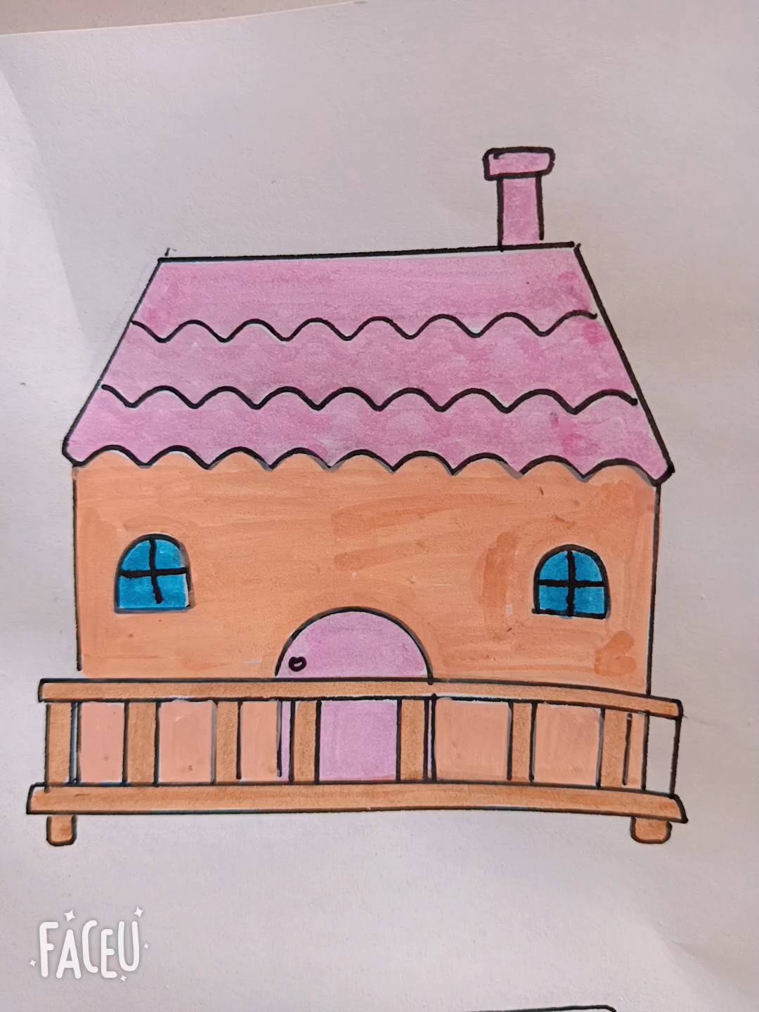 直挺挺小房子简笔画2