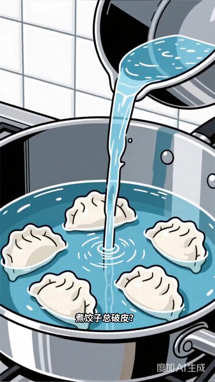 冷水下锅煮饺子不破皮,原来这才是正确方法