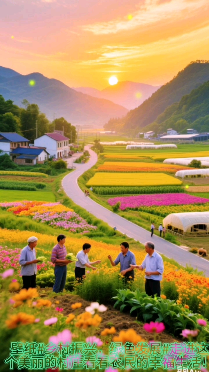 壁纸#乡村振兴,绿色发展#请看这美的如画的村庄风景!