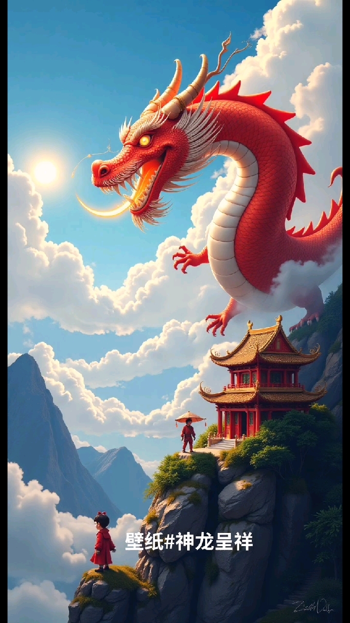 壁纸#神龙呈祥、福气满满、好运连连