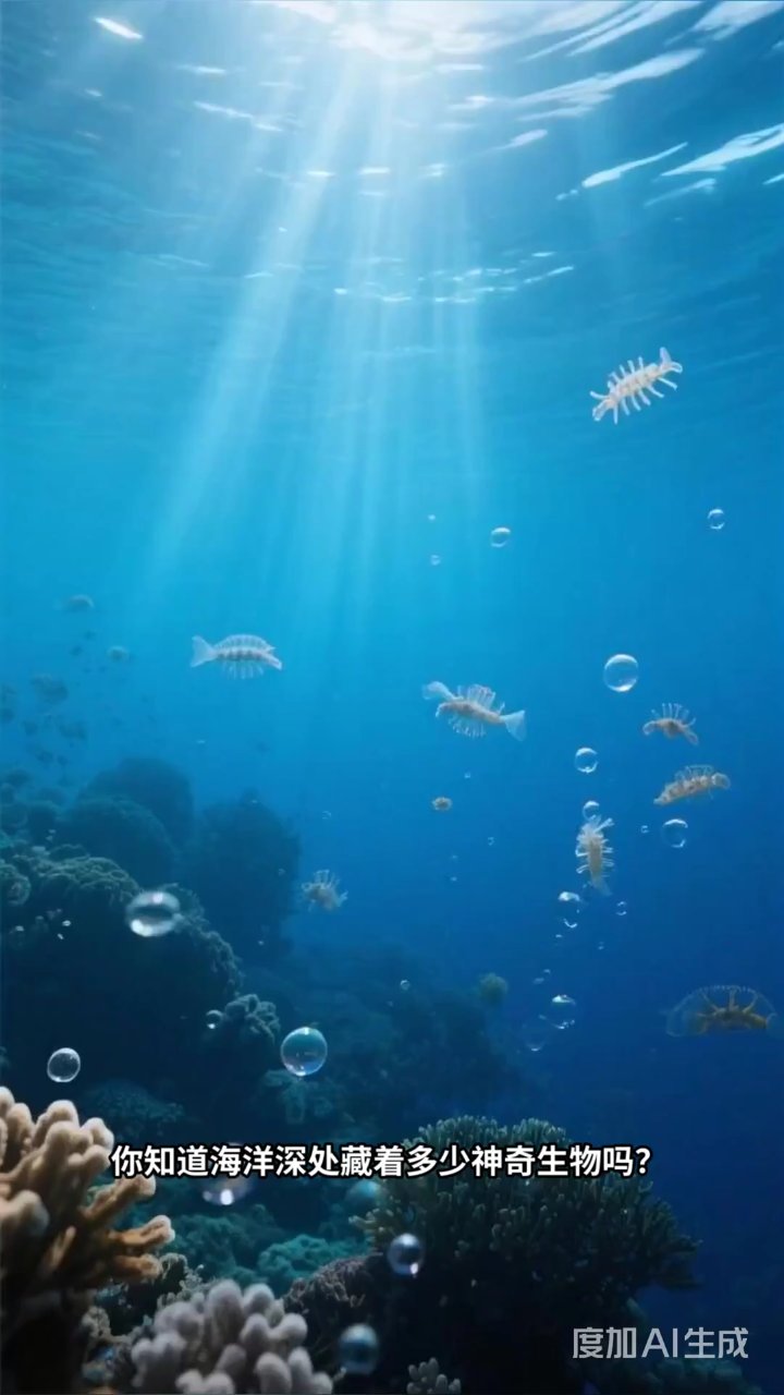 探秘海洋奇观：小丑鱼嬉戏，白鲨鱼掠食