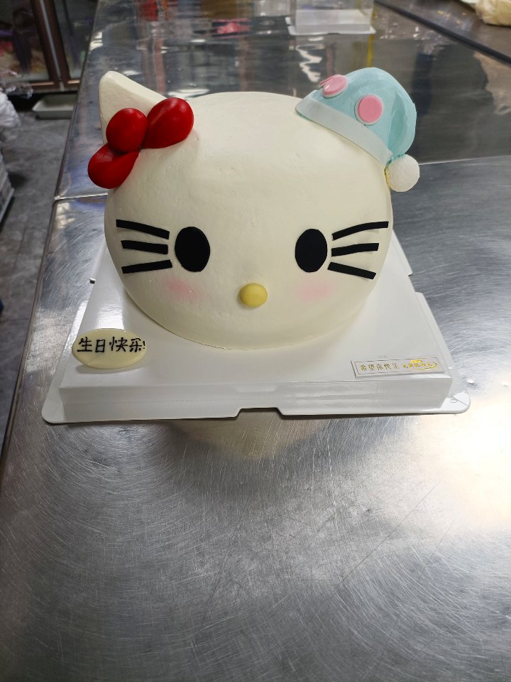 生日蛋糕，动物奶油KT猫蛋糕，巨好看