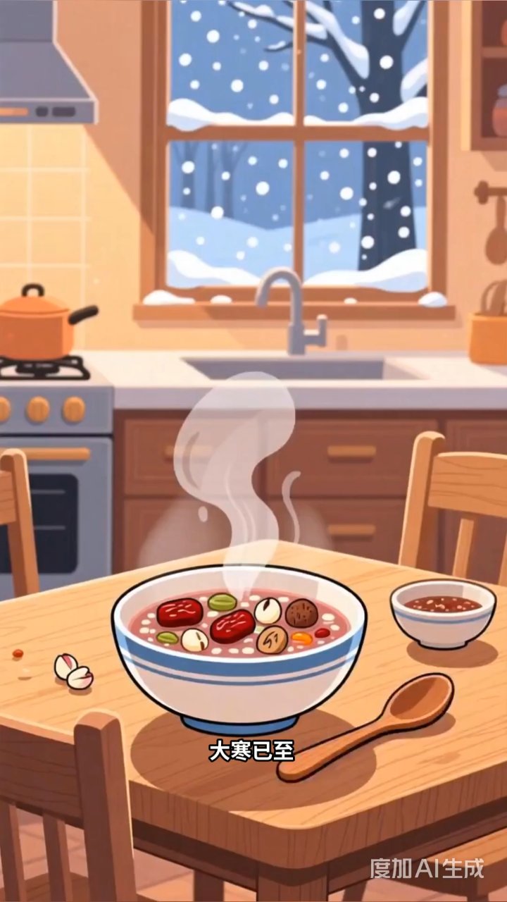 大寒美食暖身心：八宝粥羊肉汤，香甜鲜糯驱寒意