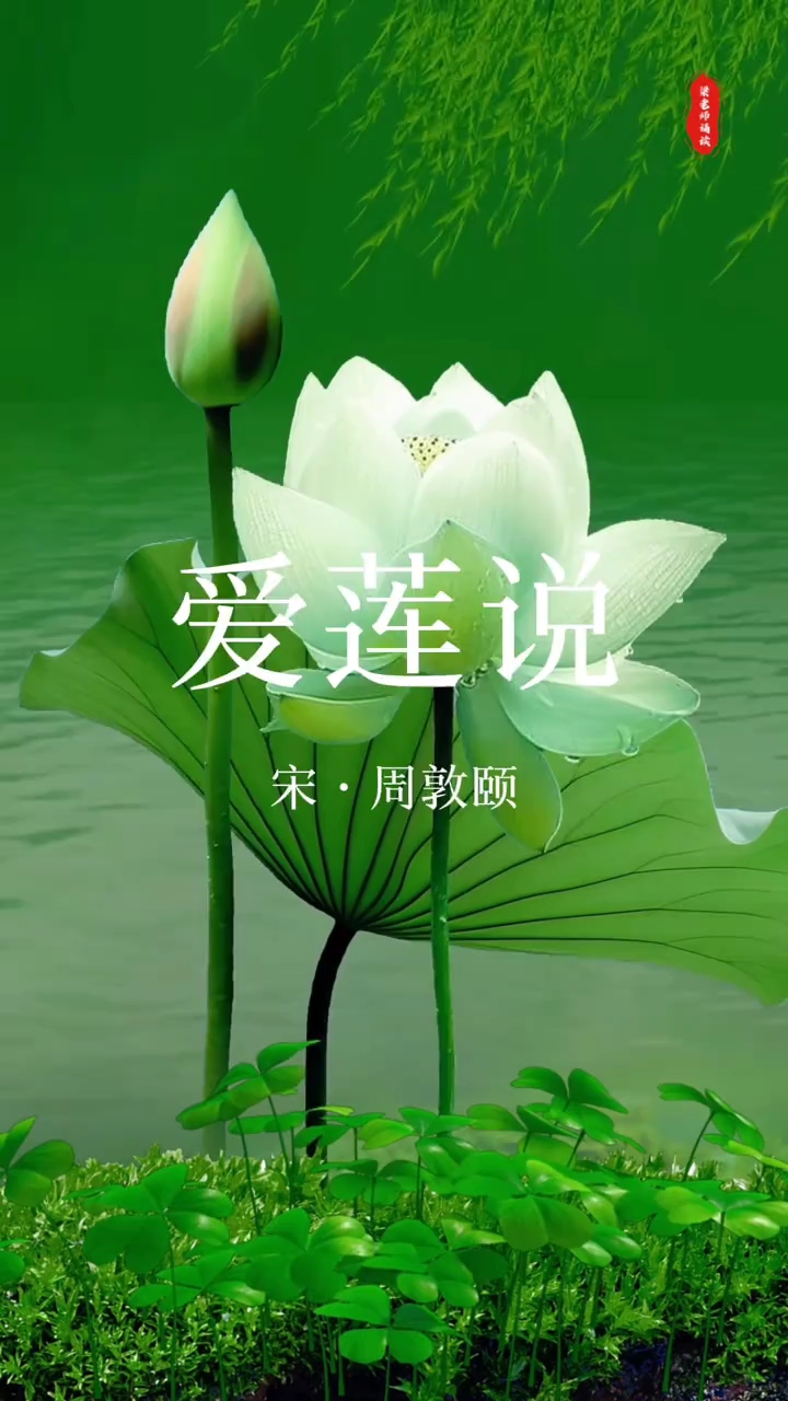 周敦颐的《爱莲说》,以莲为喻,意境核心在于“清”与“正”