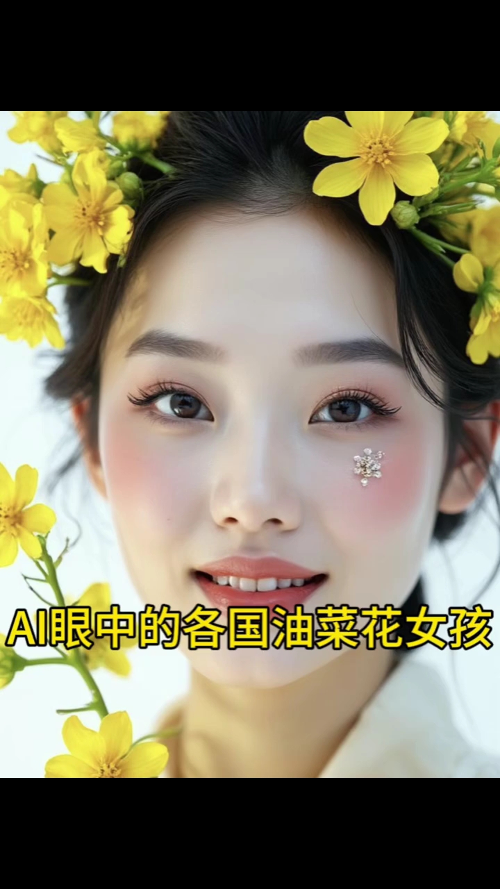 AI眼中的各国油菜花女孩