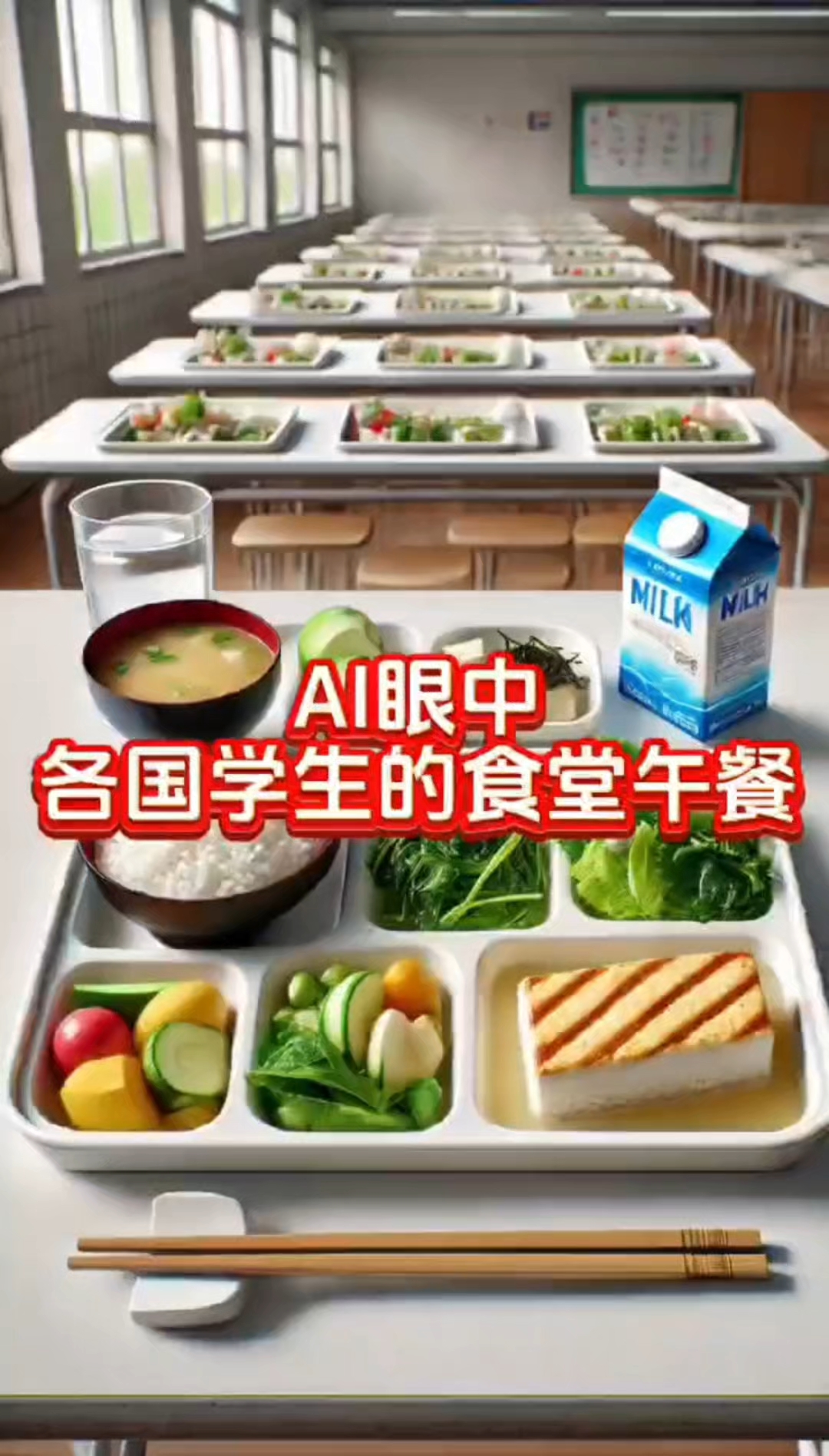 AI眼中各国学生的食堂午餐