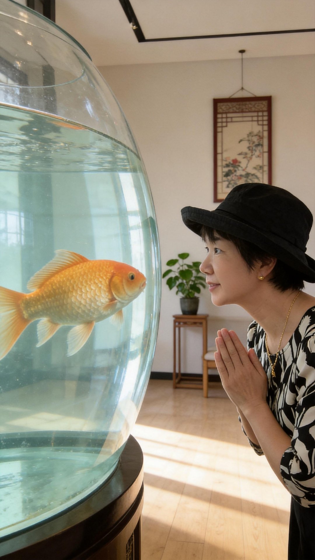 金鱼池中游,心灵与自然的对话