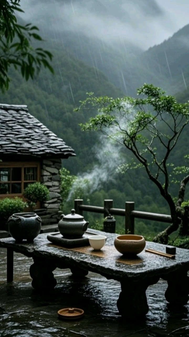 山间小院：听雨煮茶，有人喜欢吗？