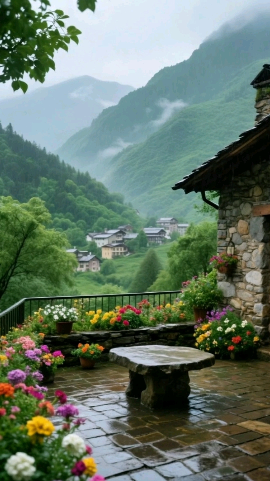 山间小院：听雨煮茶，有人愿意一起吗？