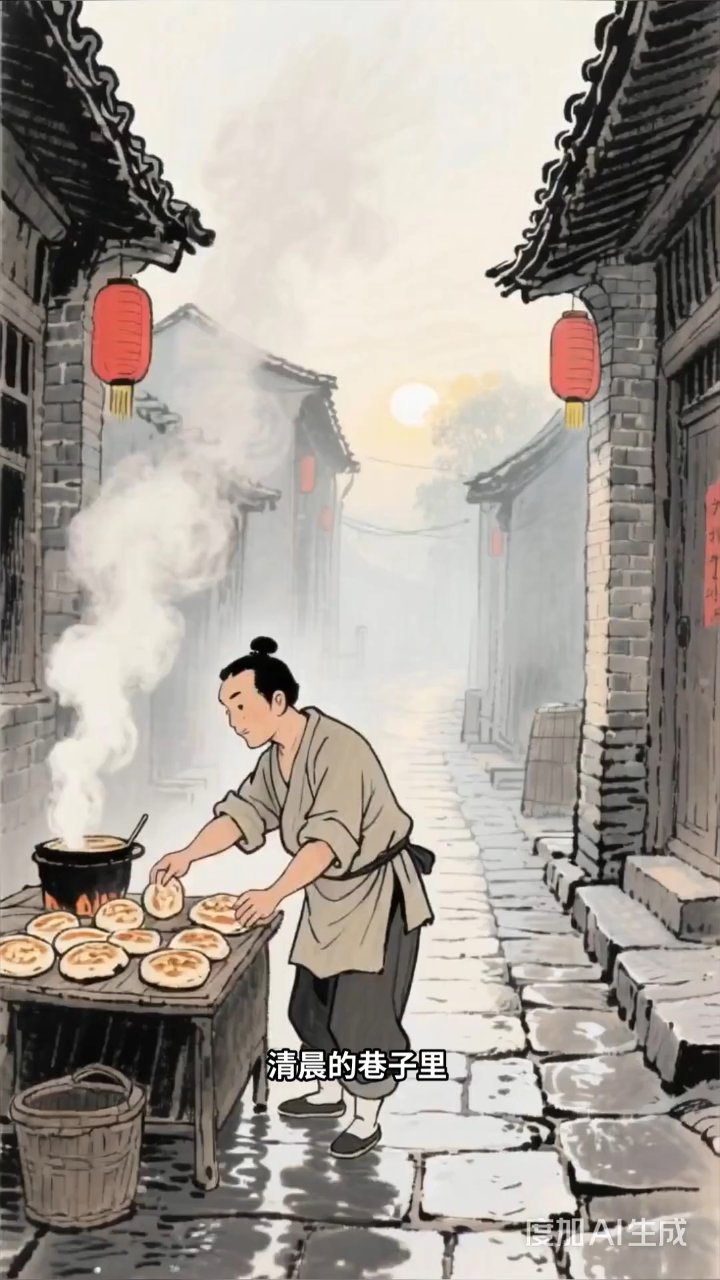 武大郎炊饼摊爆火，夫妻对唱引来长队围观