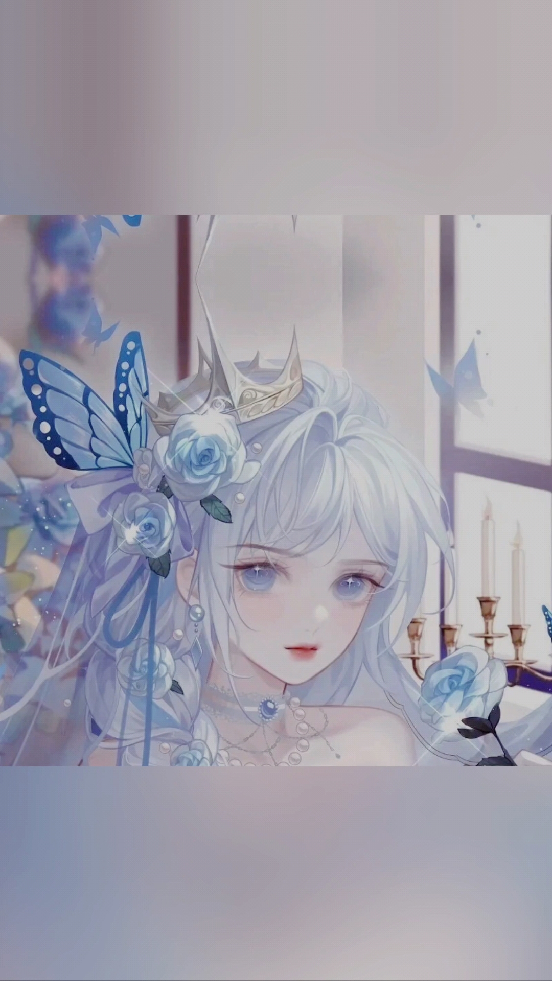 蓝色系梦幻女孩头像