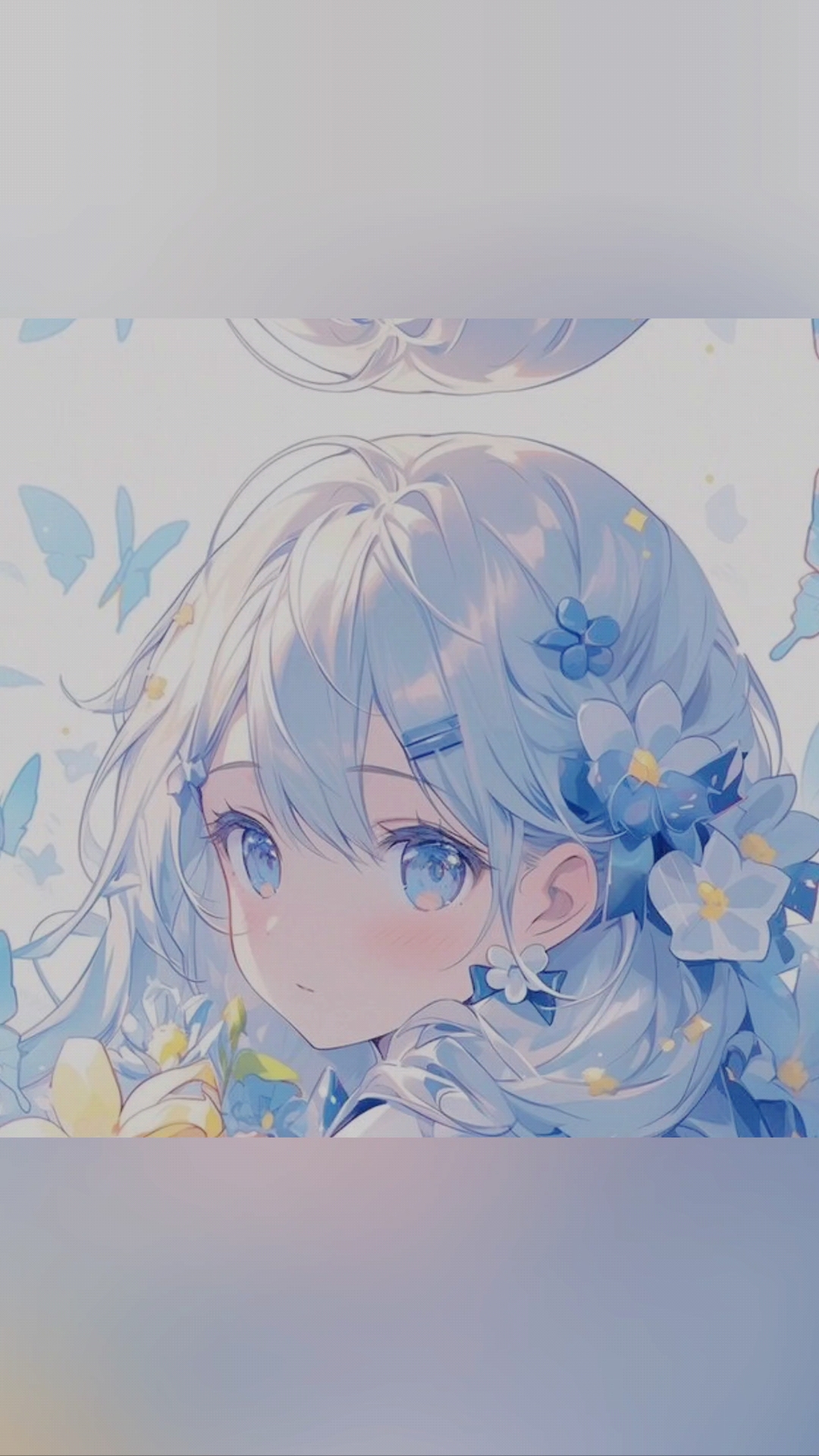蓝色系可爱女孩头像