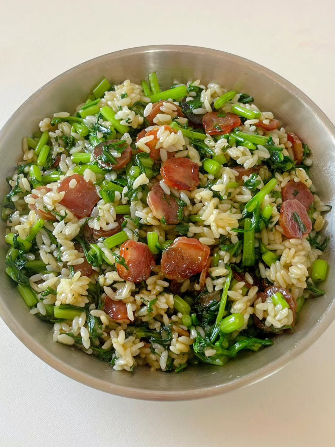 腊肠蔬菜饭，好吃看得见！