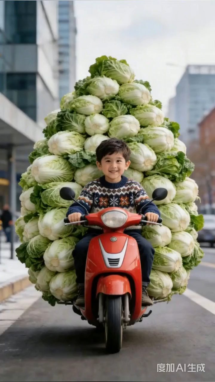 大白菜丰收,小司机载满爱去送温暖