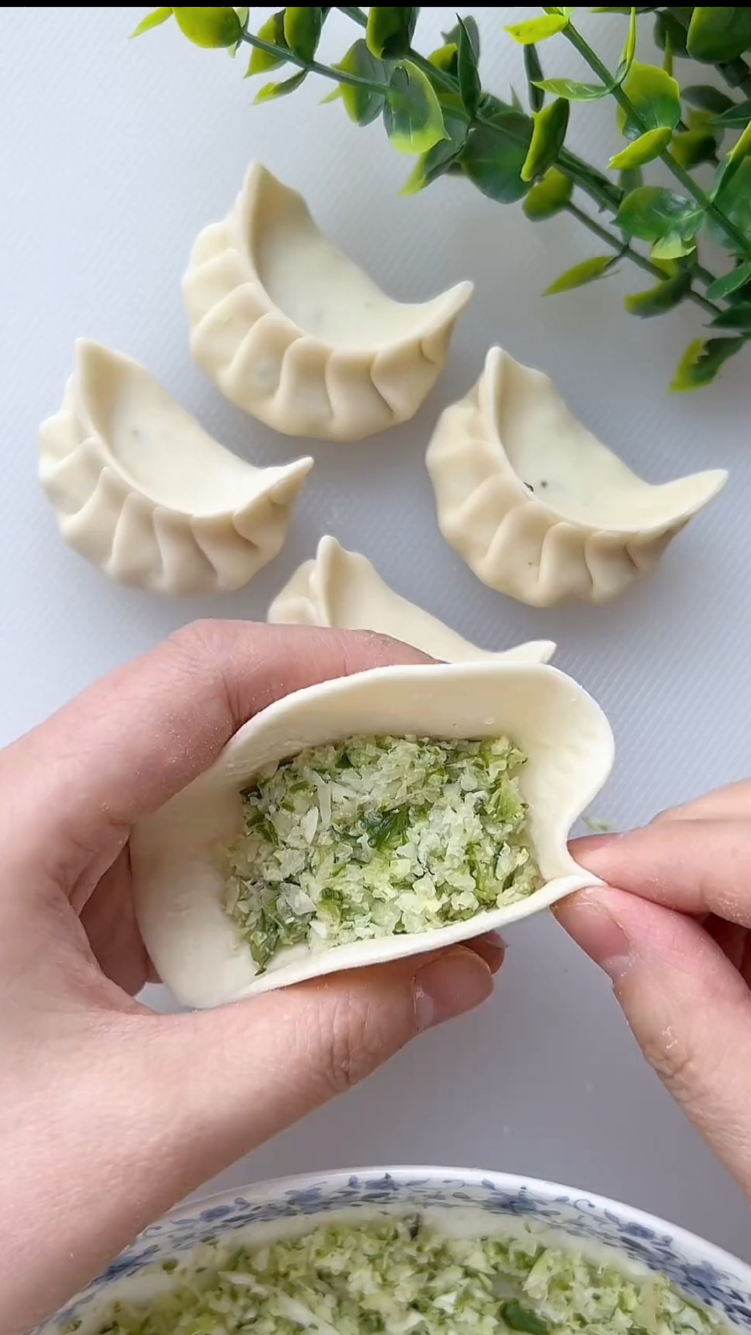 来个慢动作月牙饺子手法包法,简单易学一看就会,太漂亮了。