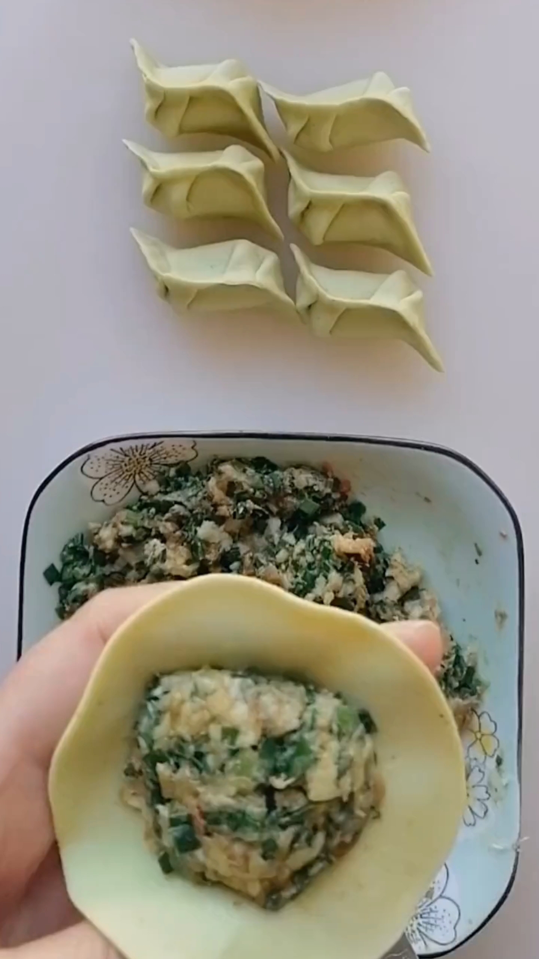 果蔬花样素饺子手法教程来了,简单易学,好看又好吃。