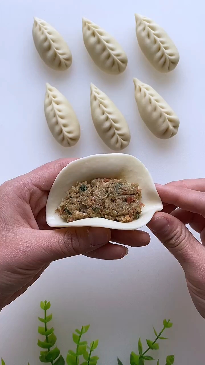 麦穗饺子包法教程,简单易学一看就会!