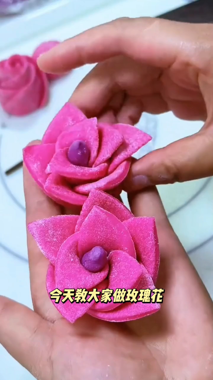 玫瑰花馒头这样做简单又好看!