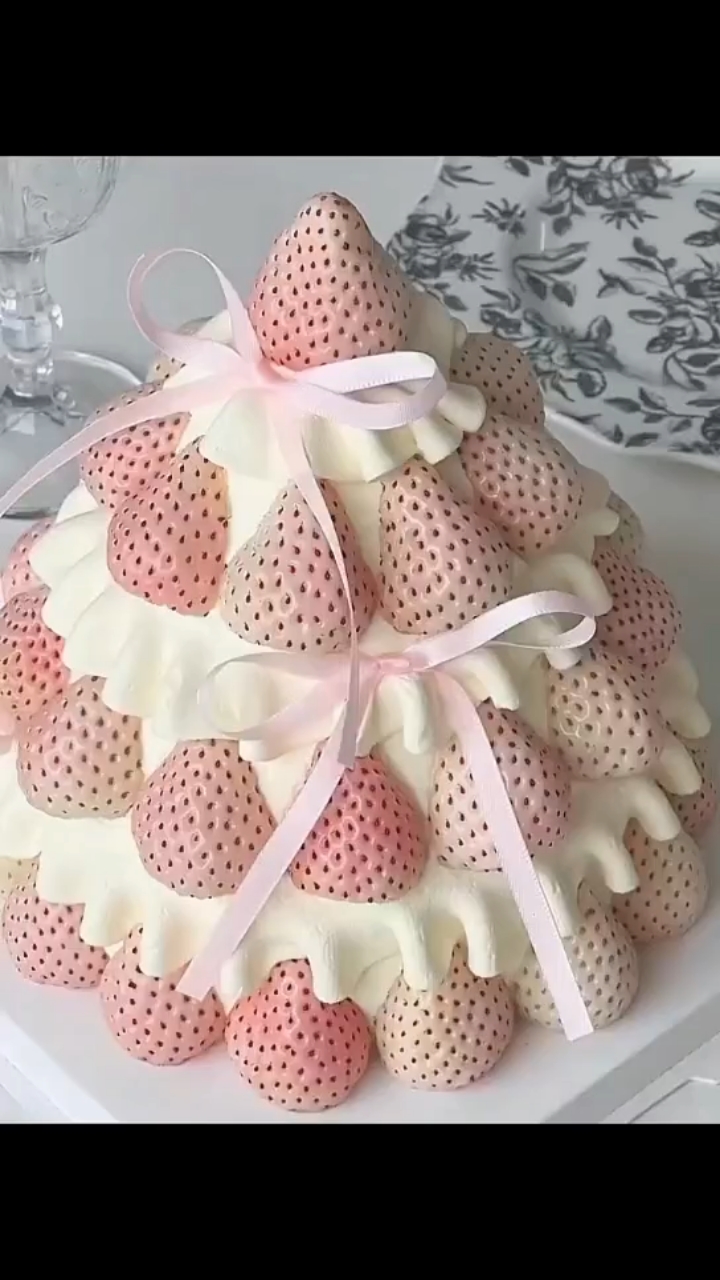 今天来个草莓蛋糕！