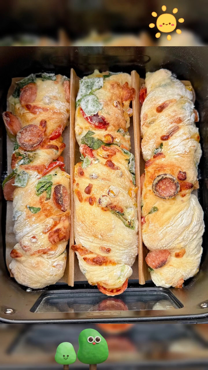 终于吃上了，原来网友给的配方是真的！ 用空气炸锅做六种面包做