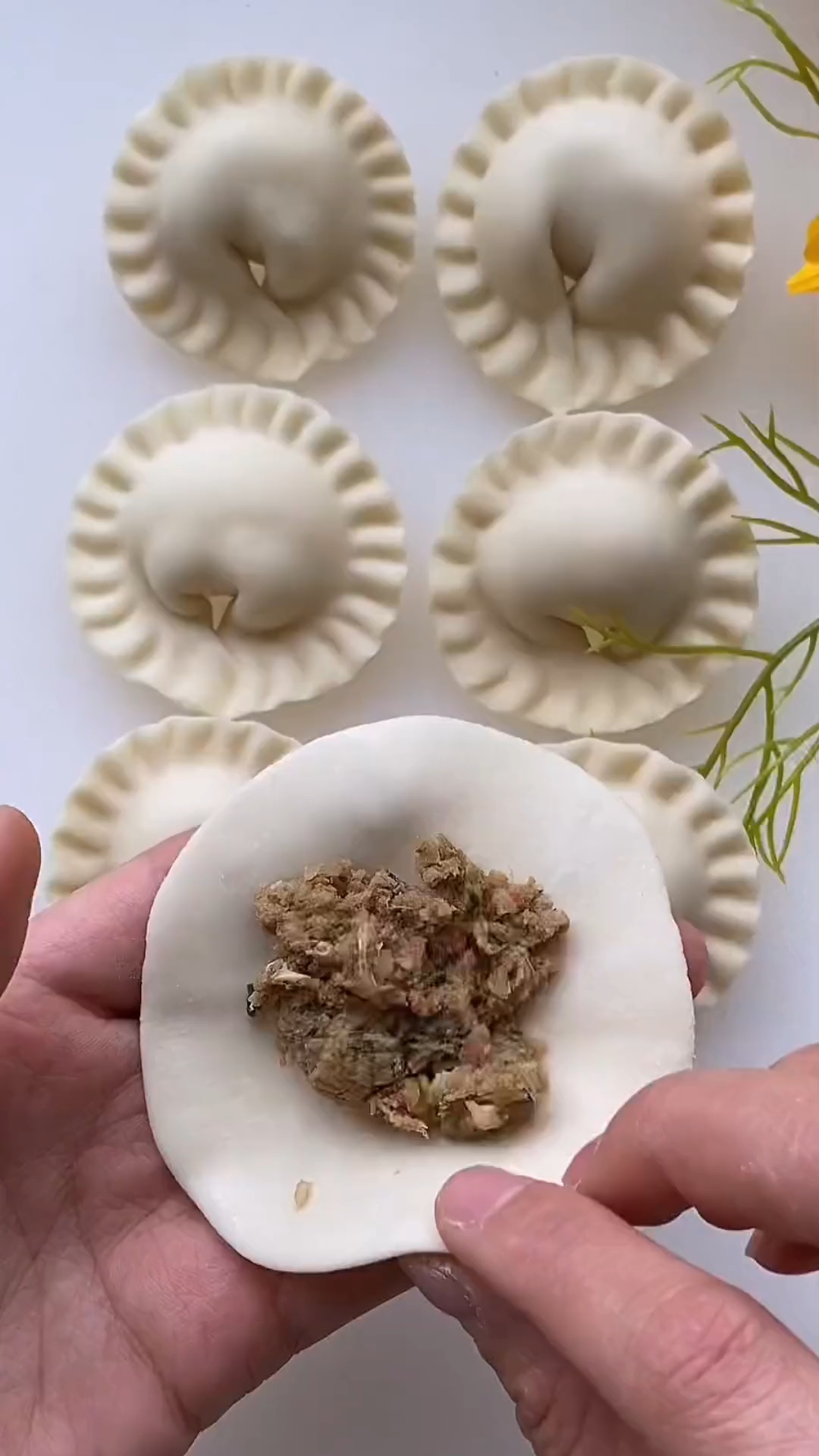 太阳花饺子这样包老人孩子都喜欢吃!