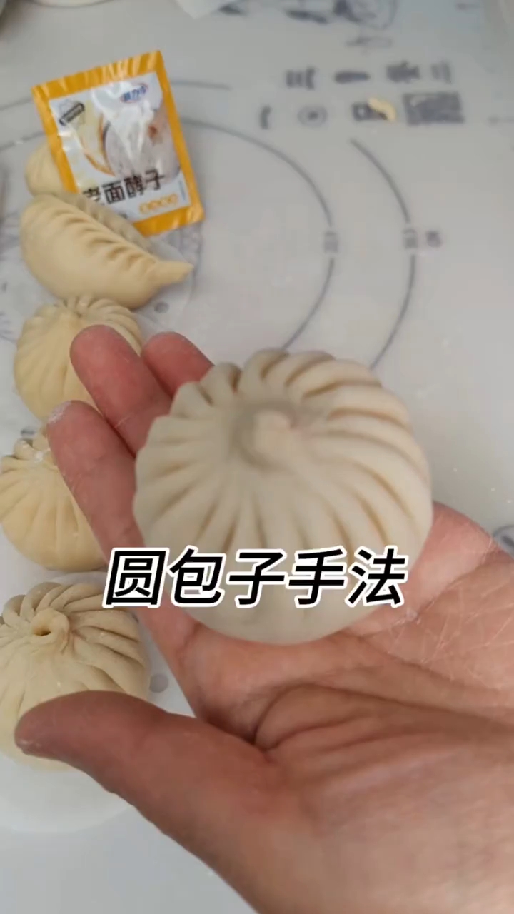 圆包子详细手法教程！