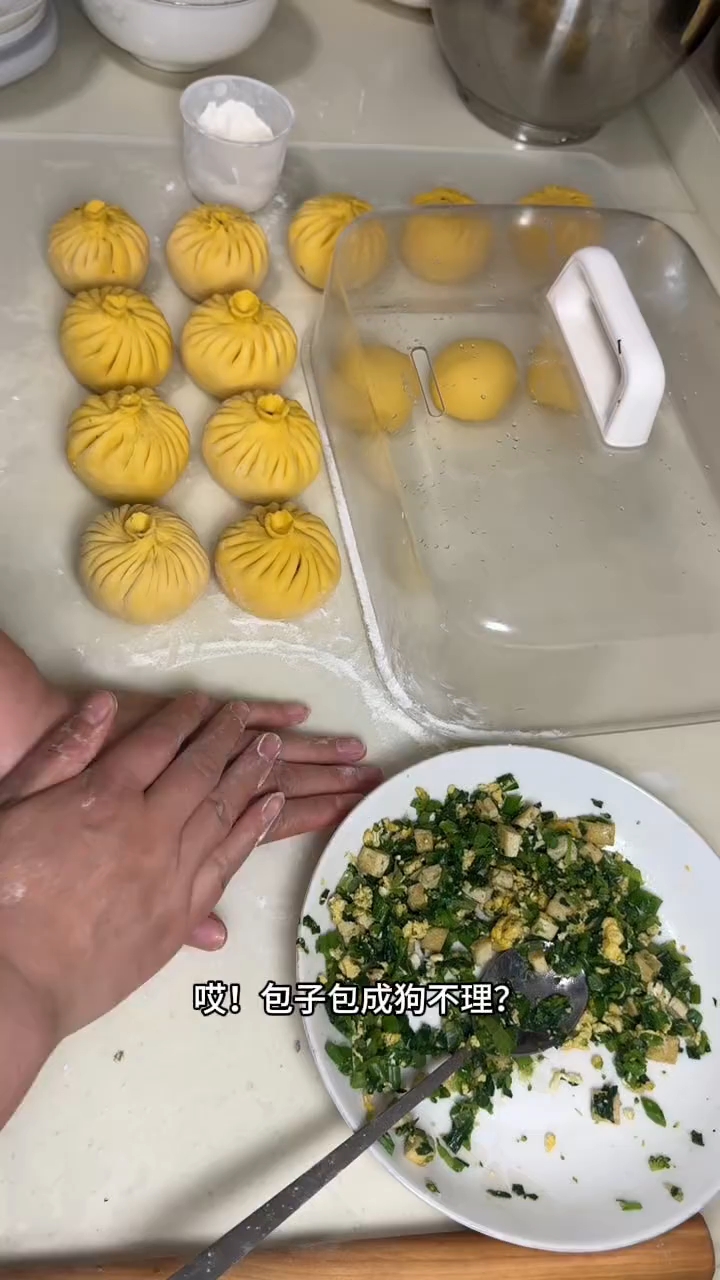 圆包子慢动作手法教程！面食分享