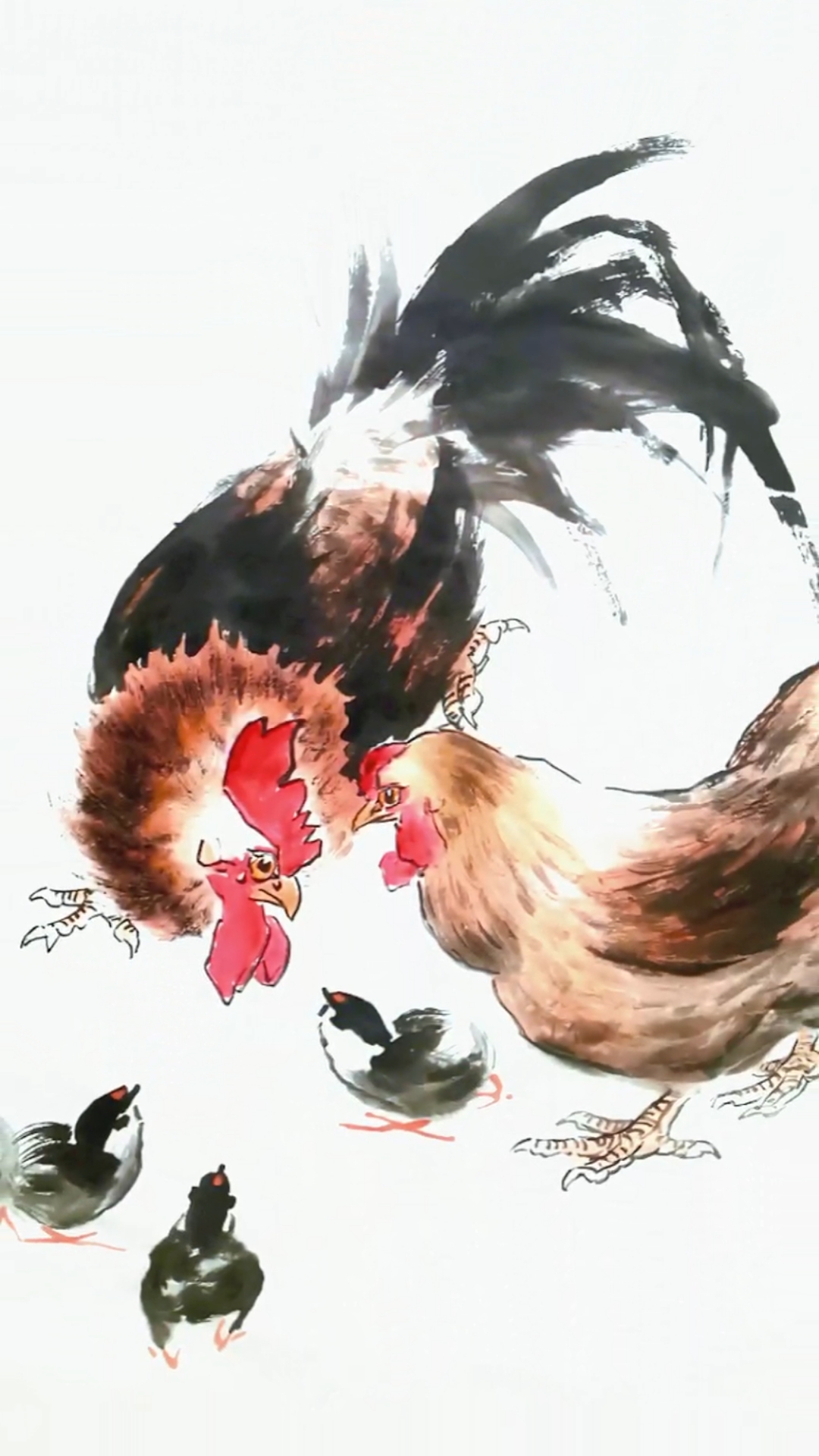 大吉大利#国画公鸡#米龙中国画